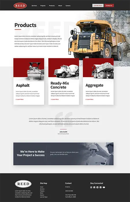 Website design for Construction Company